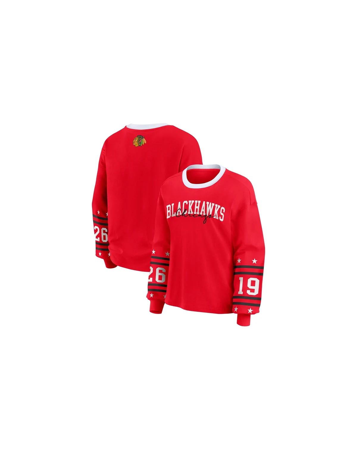 Women's Red Chicago Blackhawks Long-Sleeve Sport T-Shirt