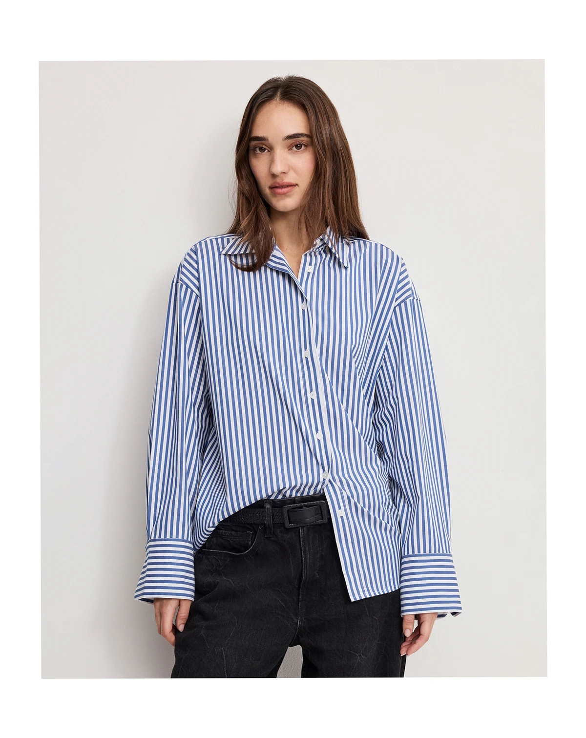Women's Poplin Oversized Shirt, Regular and Plus
