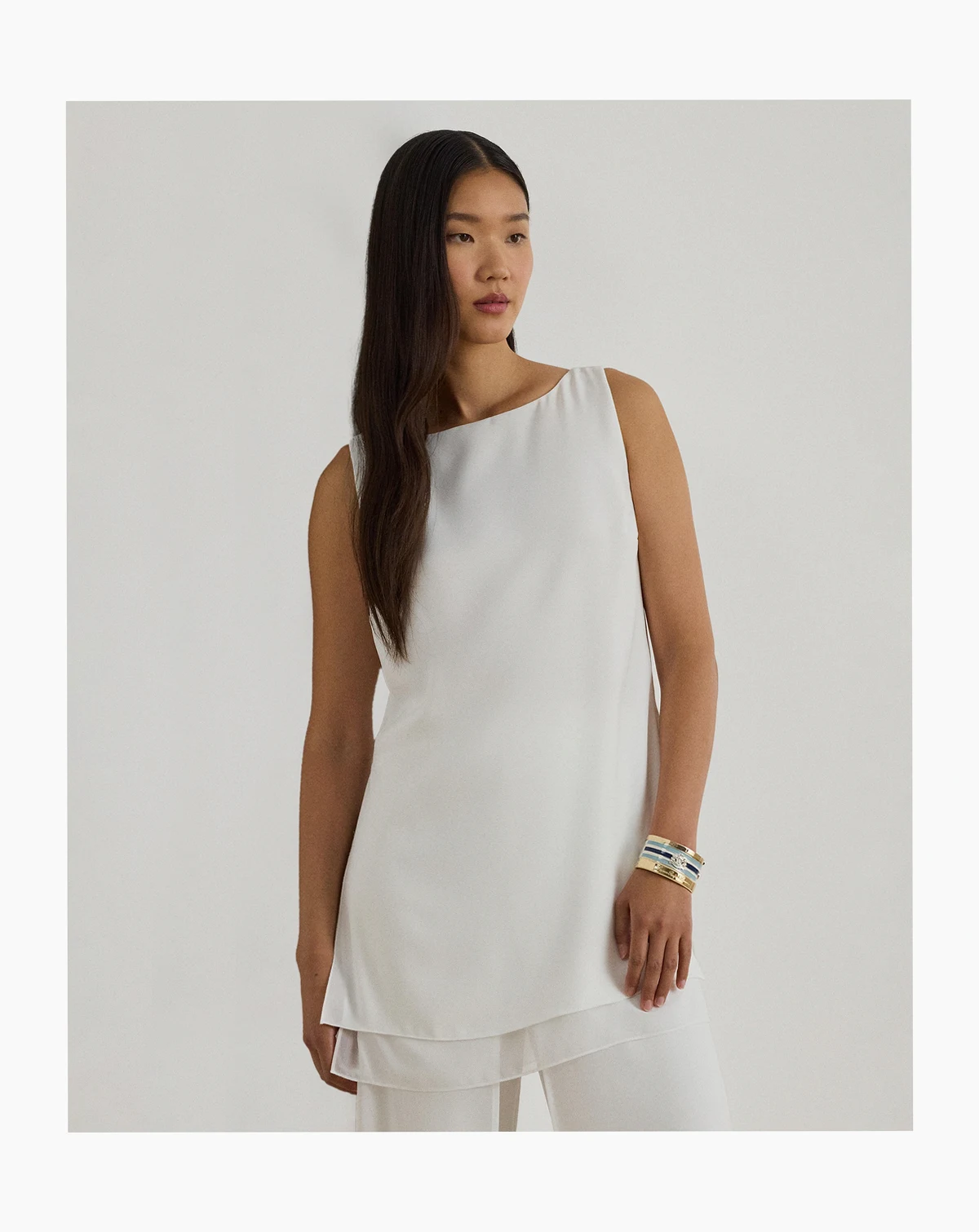 Women's Double-Faced Sleeveless Tunic Top