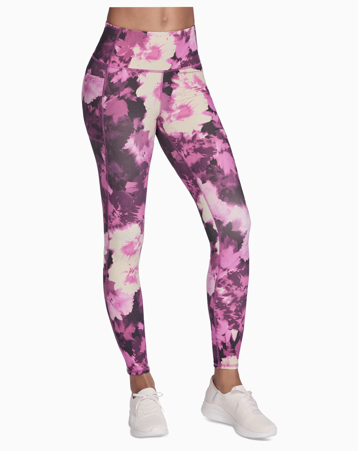 Women's GoFlex Rib In Bloom Printed Leggings