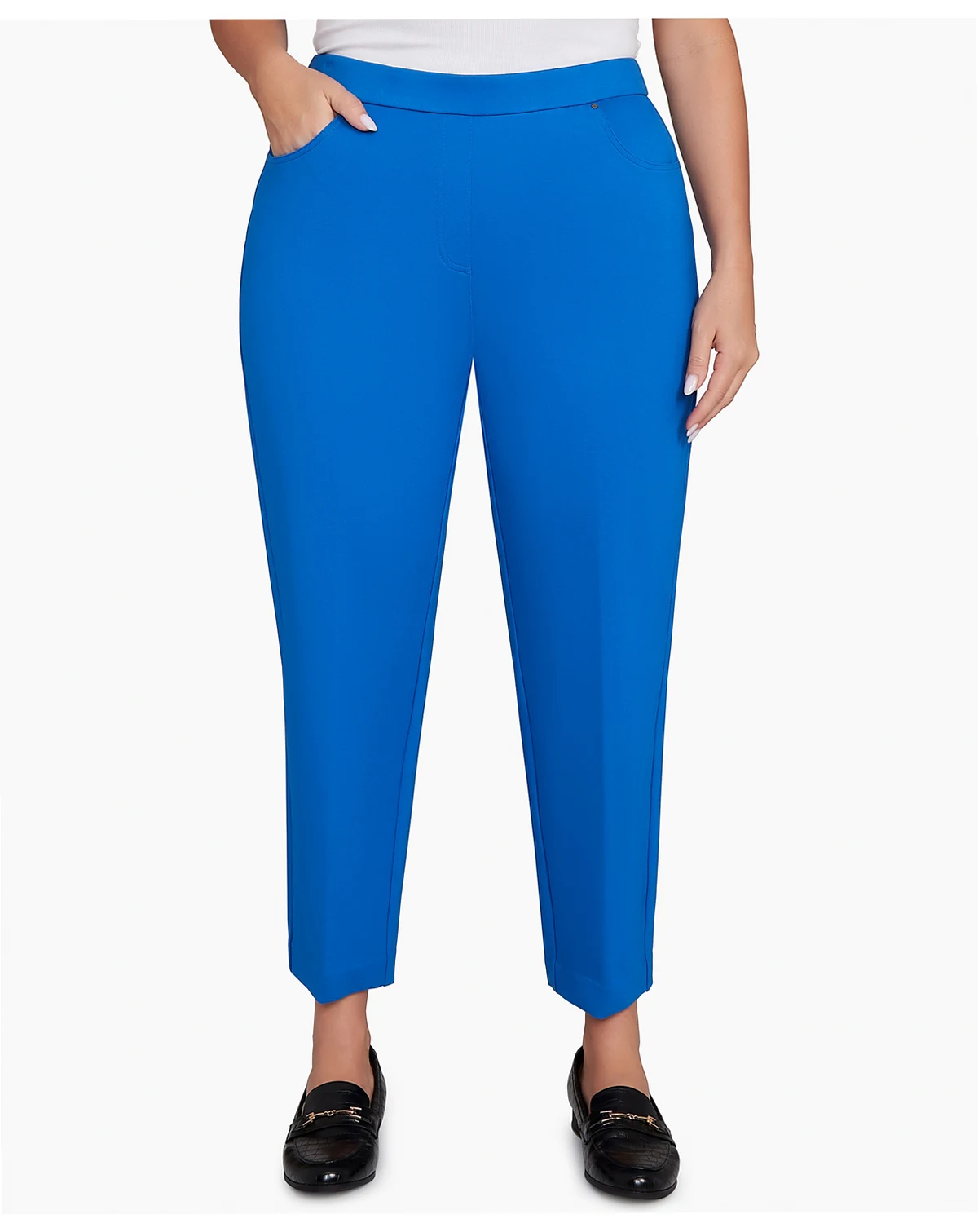 Plus Size Barcelona Stretch Ponte Knit Average Length Pant