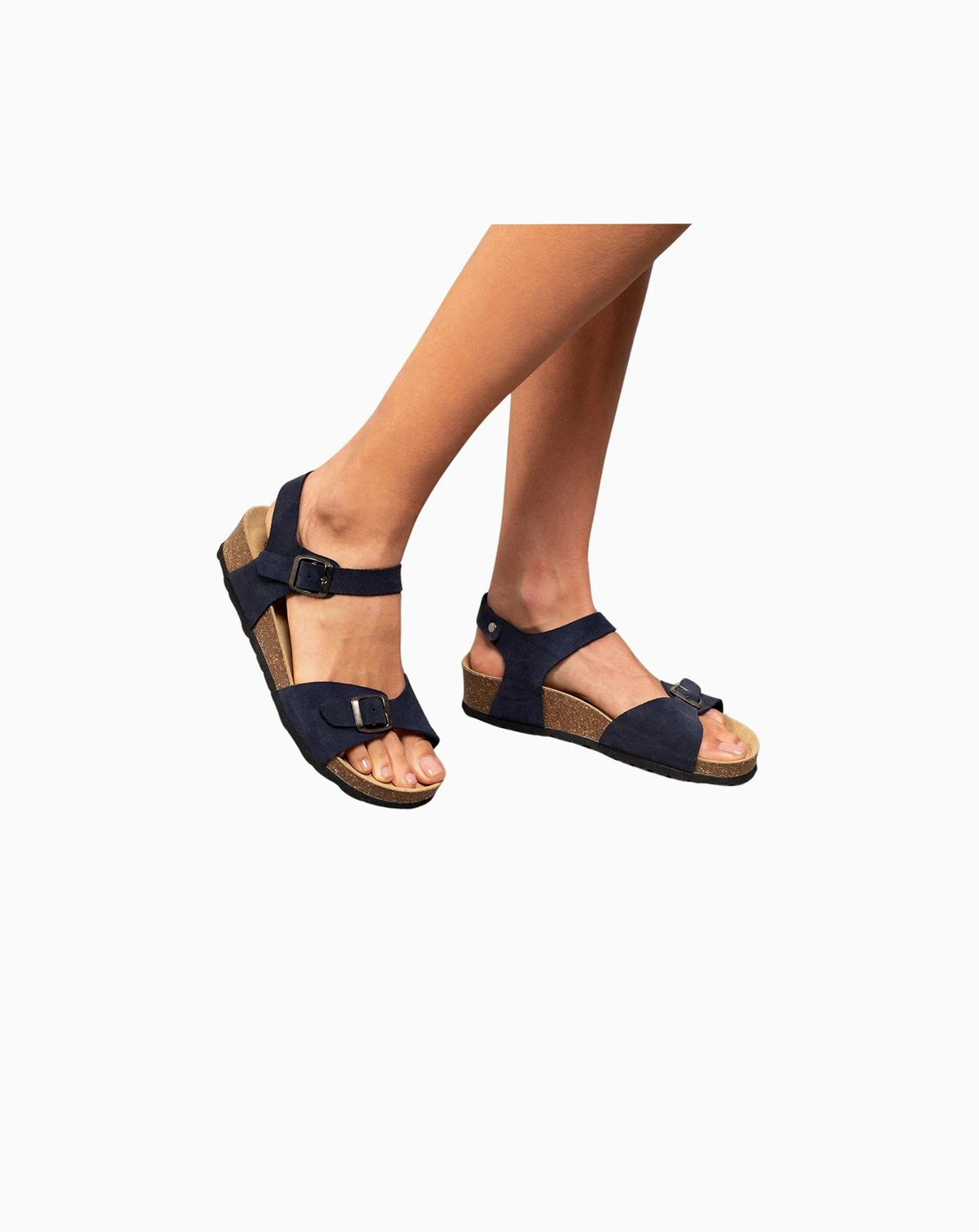 Low Wedge Dbl Buckle Sandal