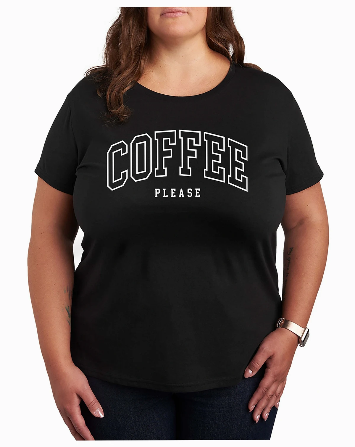 Coffee Please Women's Short Sleeve Graphic T-shirts