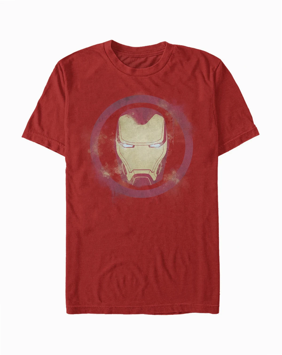 Men's Iron Man Spray Logo Short Sleeve Crew T-shirt
