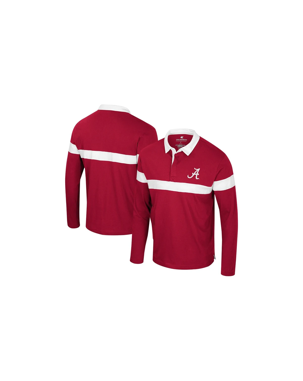 Men's Crimson Alabama Crimson Tide Too Cool for School Long Sleeve Polo Shirt