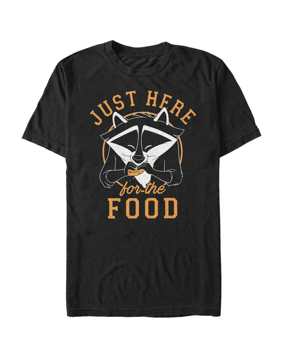 Disney Men's Pocahontas Meeko Just Here for the Food, Short Sleeve T-Shirt