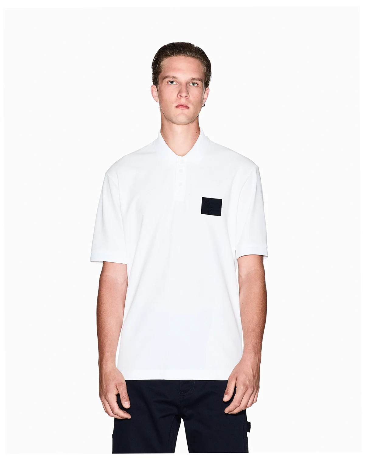 Men's AX Box Mercerized Cotton Pique Polo Shirt