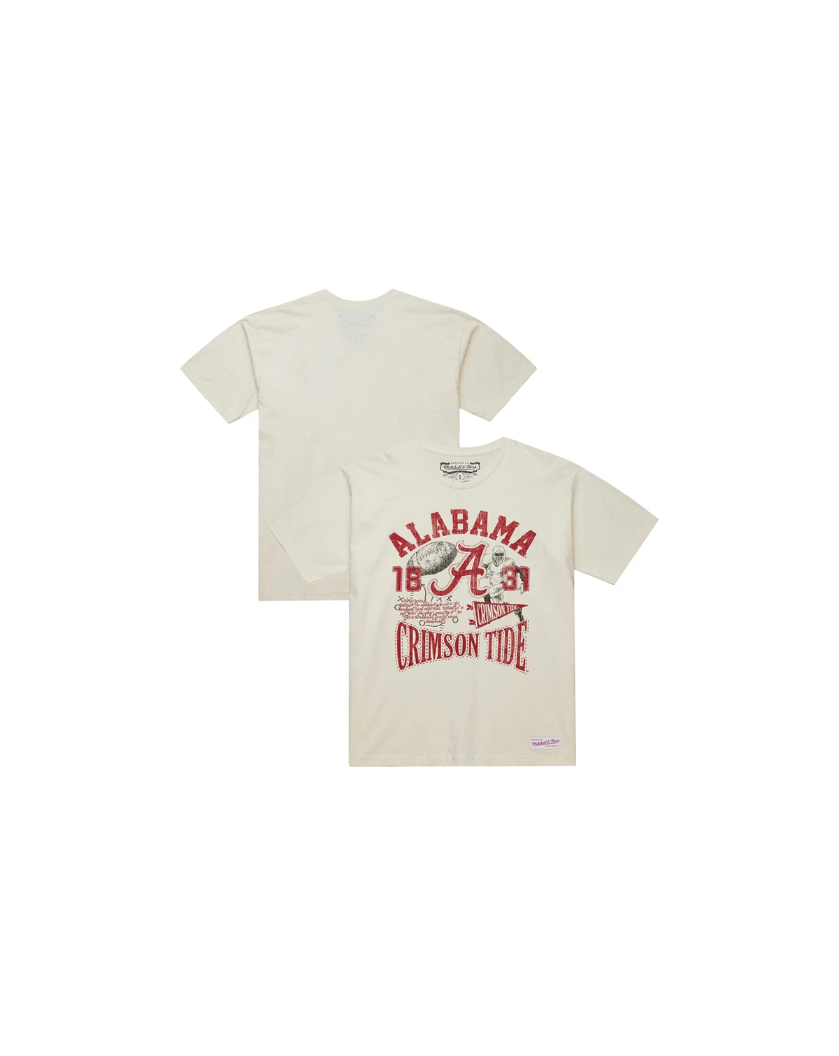 Men's Cream Alabama Crimson Tide Heritage Scholar T-Shirt