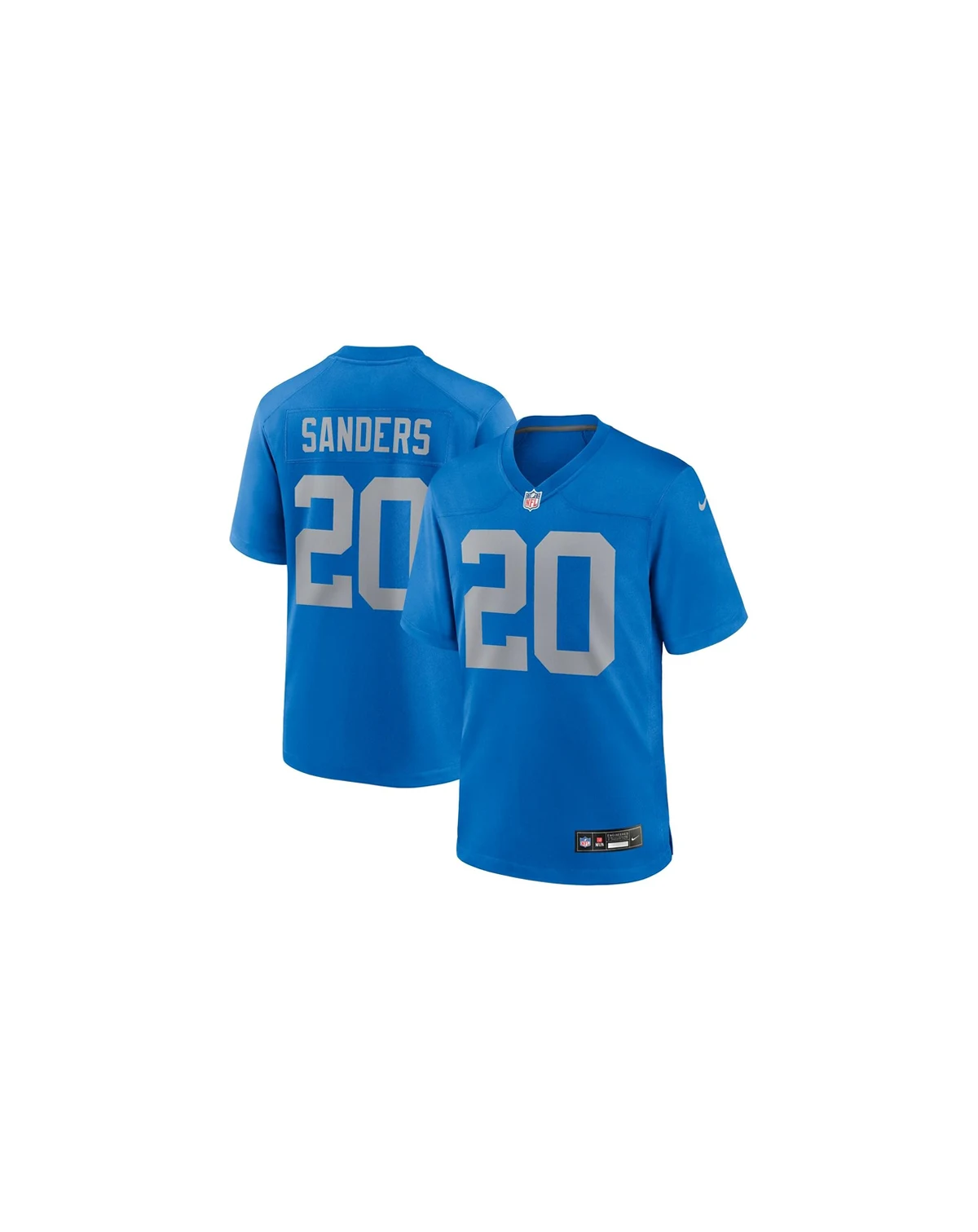 Men's Barry Sanders Blue Detroit Lions Alternate Game Jersey