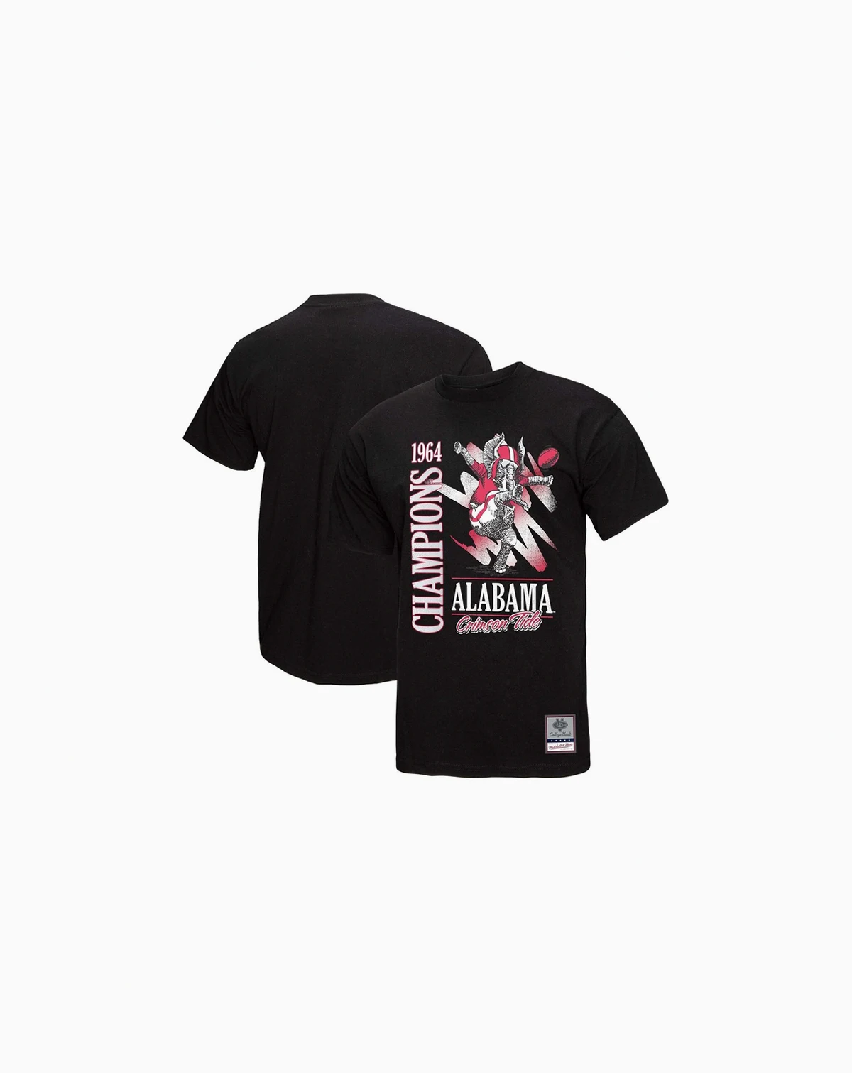 Men's Black Alabama Crimson Tide Retro Brush Mineral Wash T-Shirt