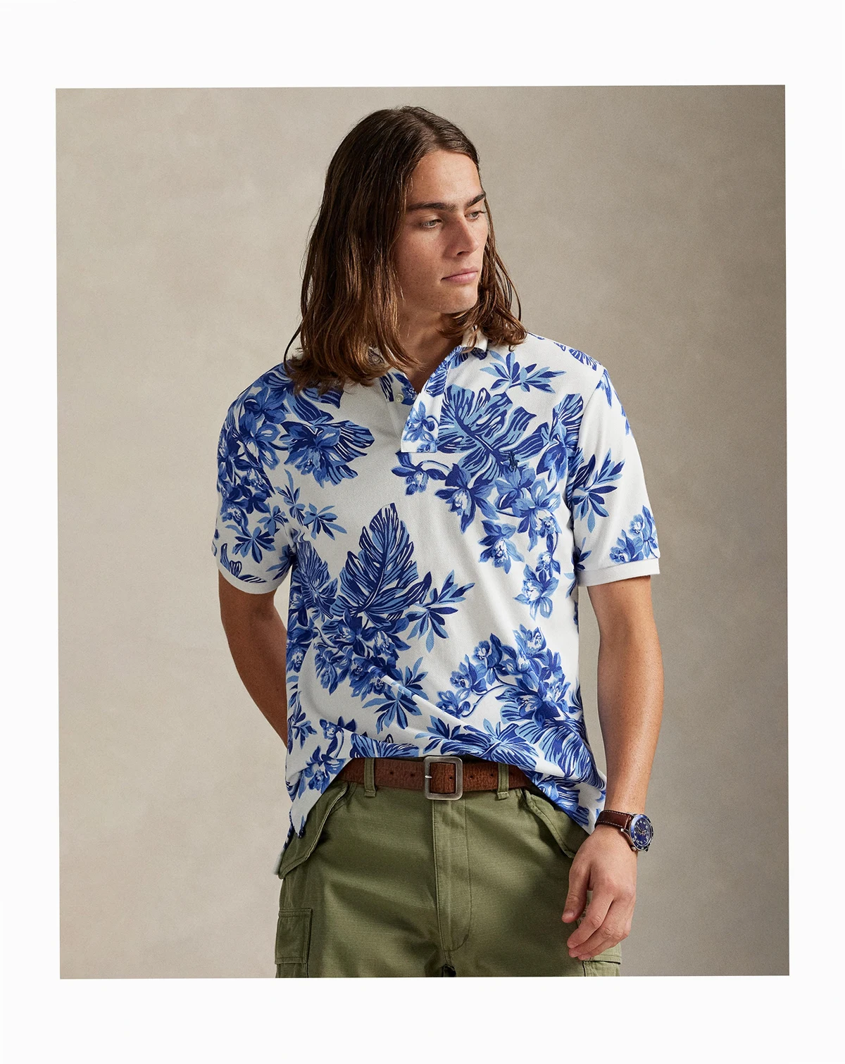 Men's Short-Sleeve Animated Mesh Classic Polo Shirt