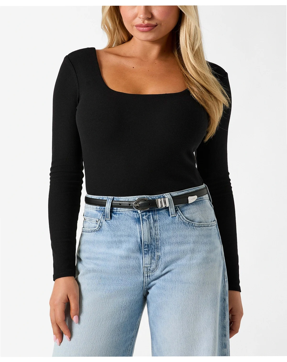 Women's Chrystle Long-Sleeve Square Neck Top