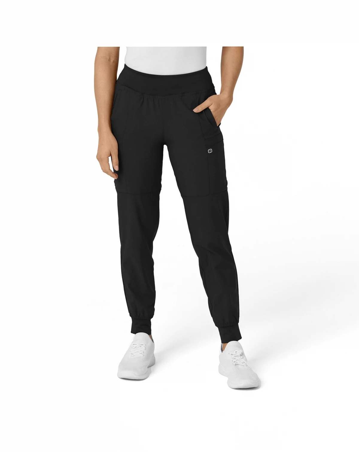 Plus Size W123 Comfort Waist Cargo Jogger Scrub Pant