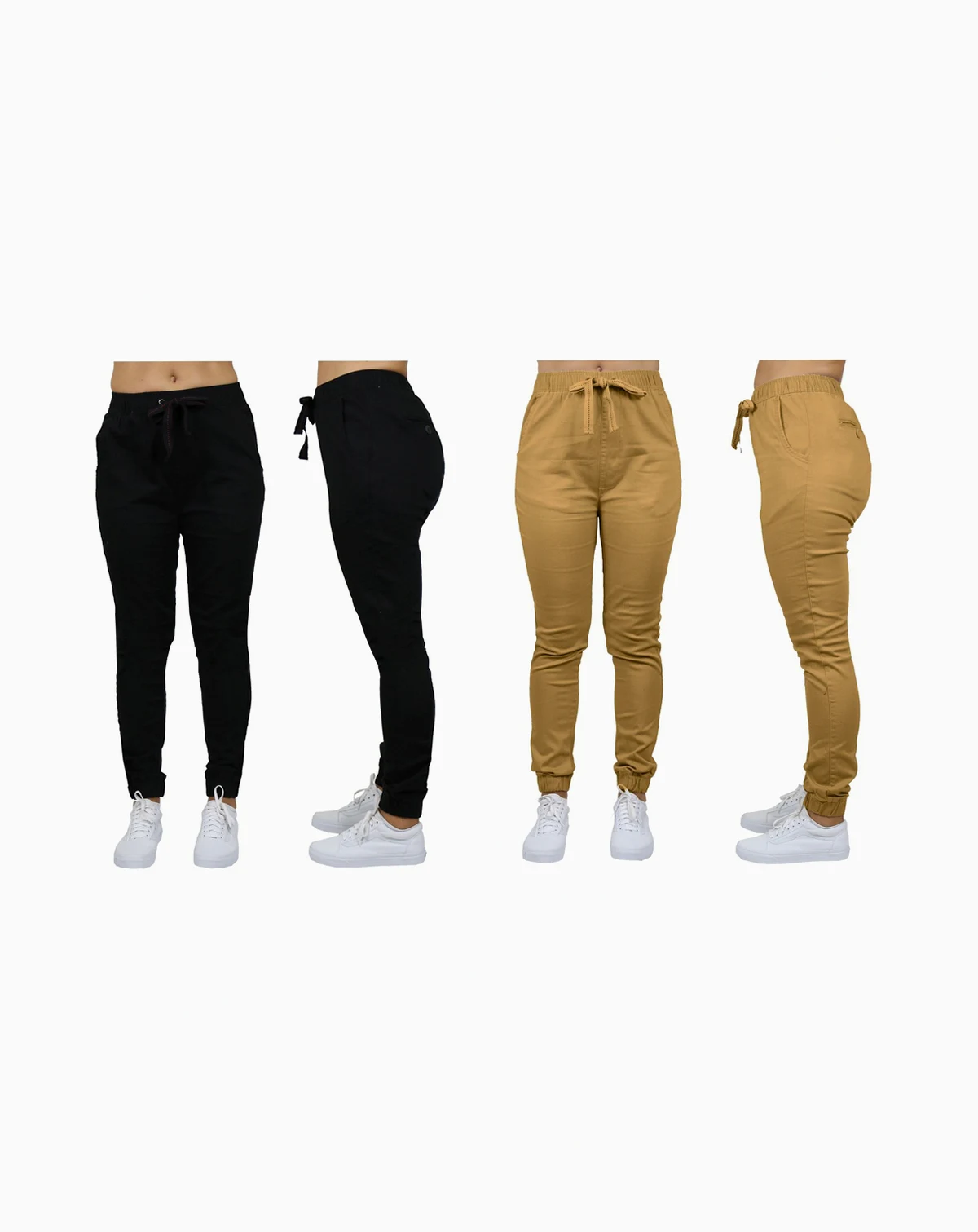 Women's Basic Stretch Twill Joggers, Pack of 2