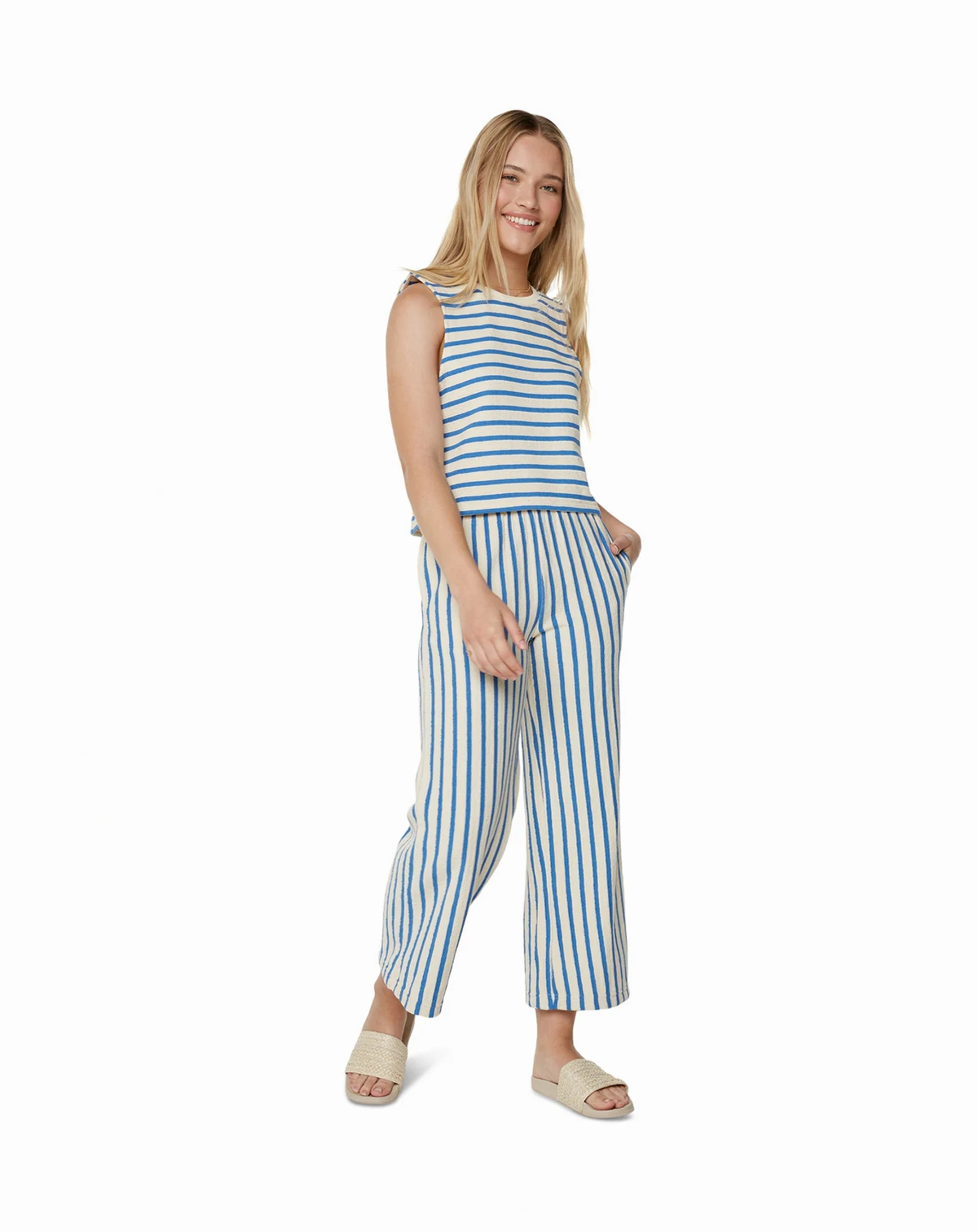 Juniors' Java Stripe Cotton Pants