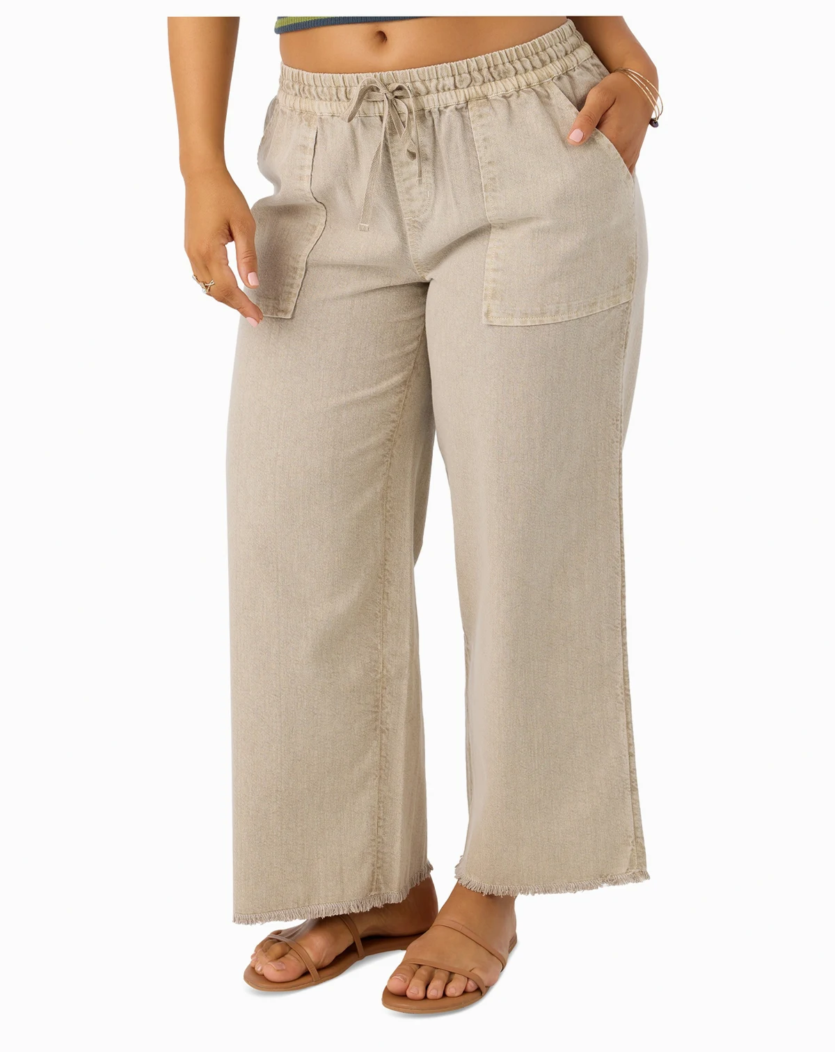 Juniors' Sevie Cotton Twill Pull-On Pants