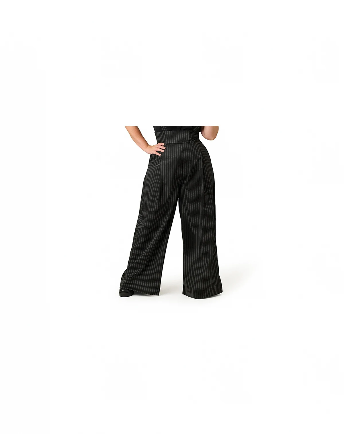 Plus Size Wide Leg Rochelle Suspender Pants