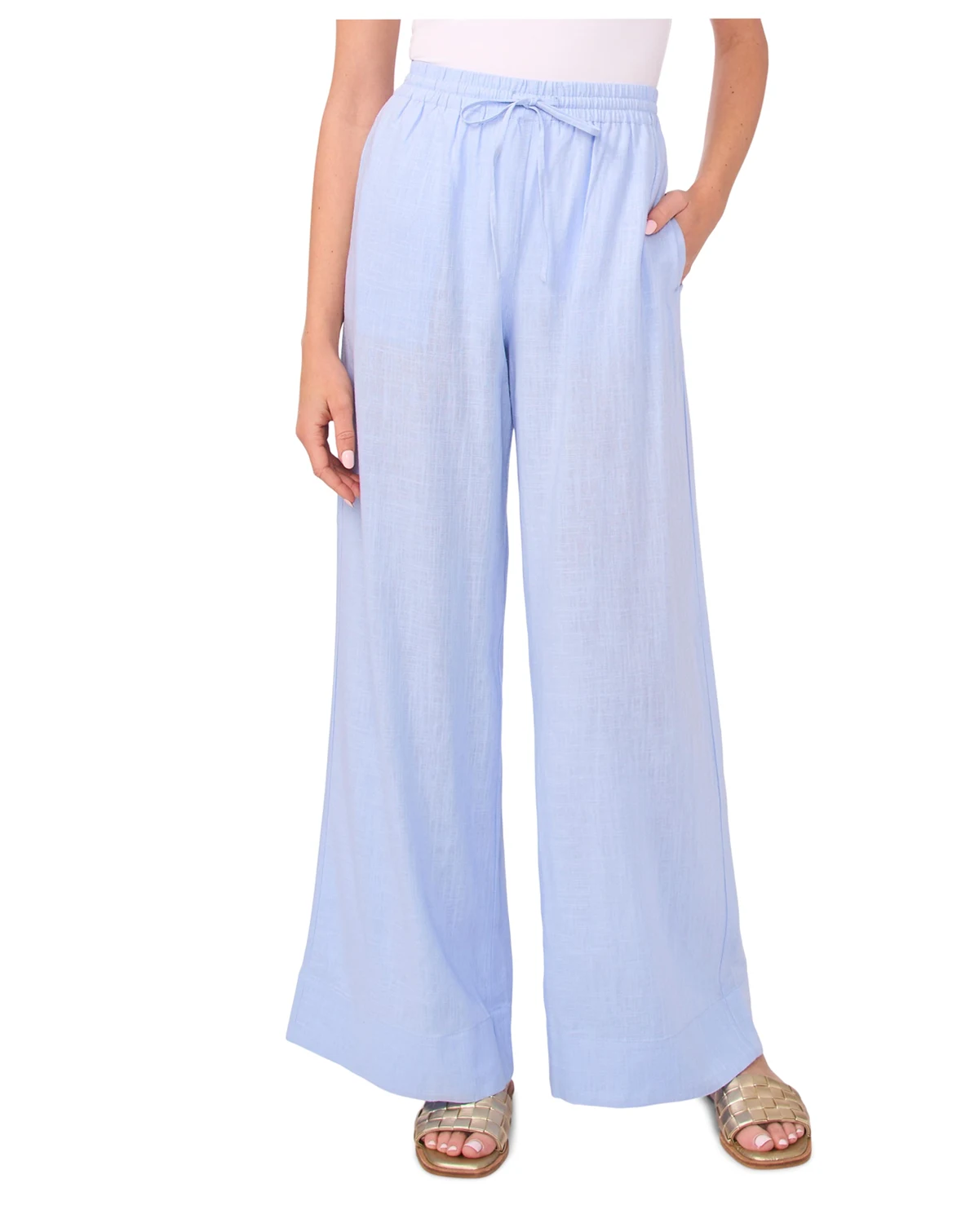 Women's Wide Leg with Drawcord Casual Pants