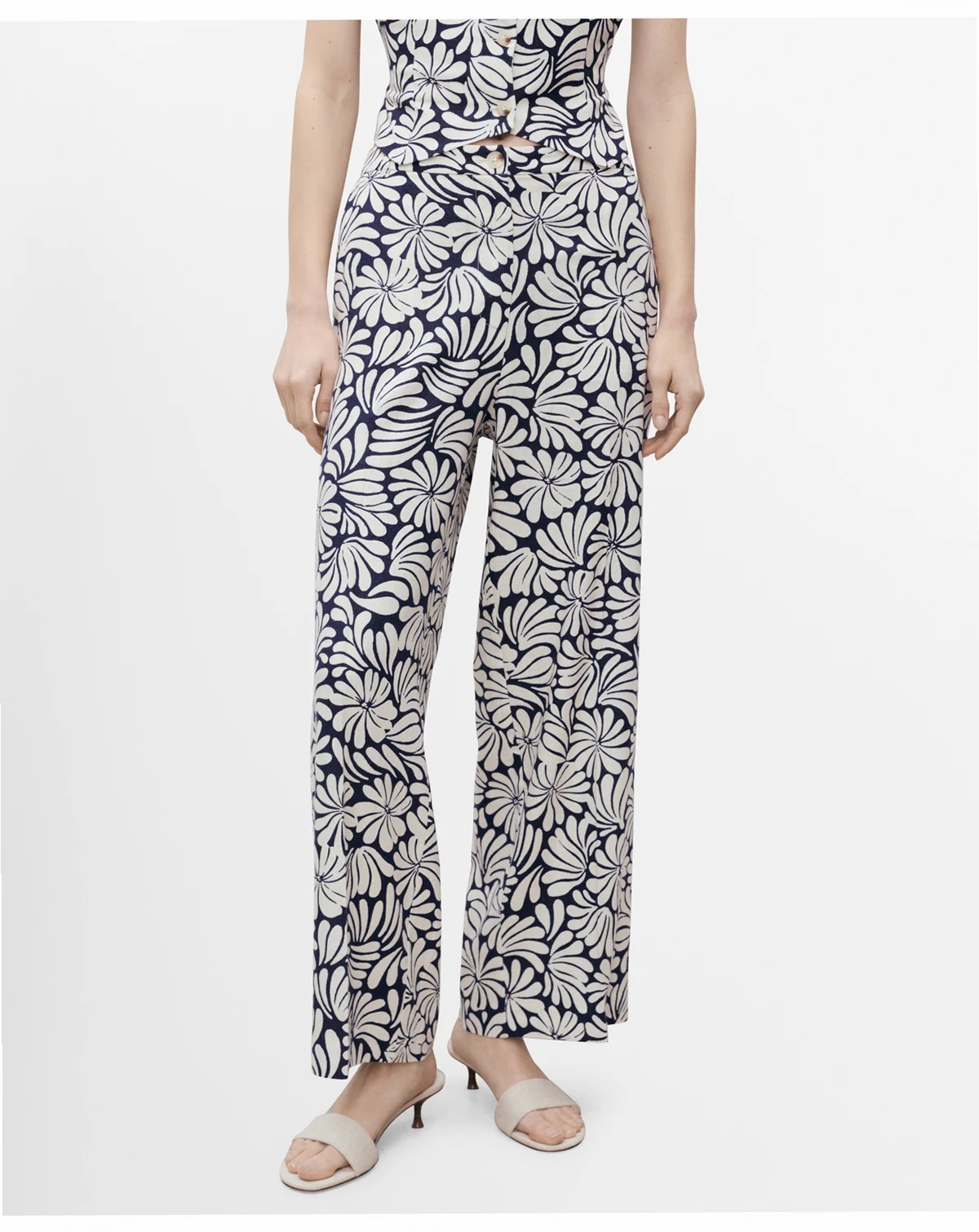 Women's Floral Linen Pants