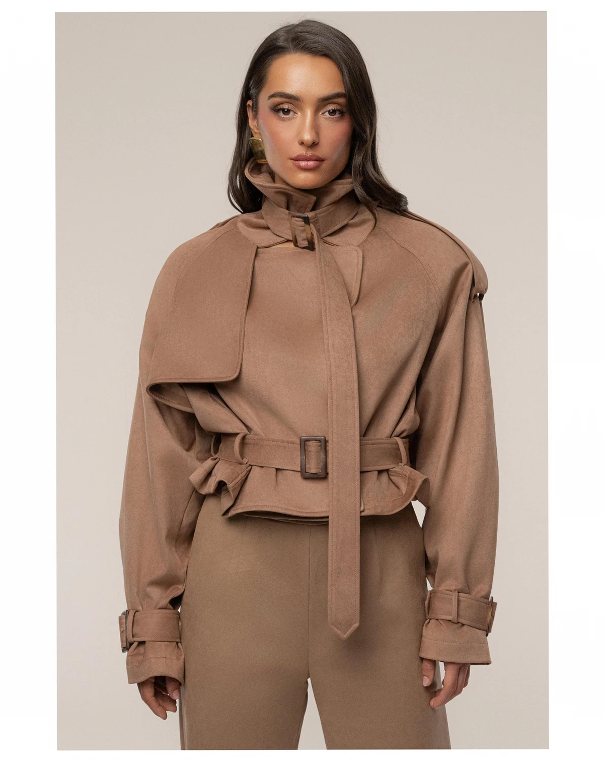 Women's Latte Cropped Jacket