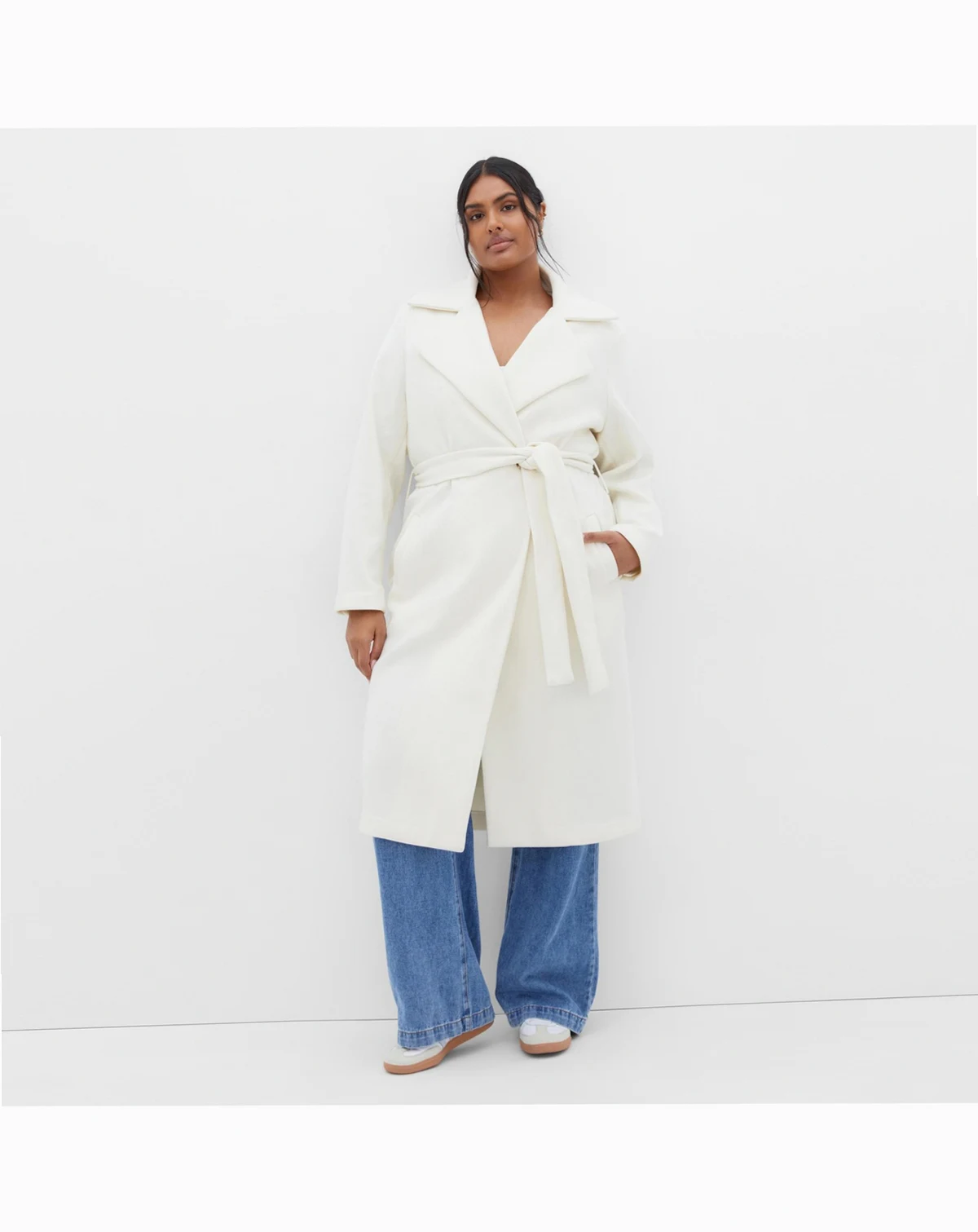 Plus Size Riley Row Belted Coat