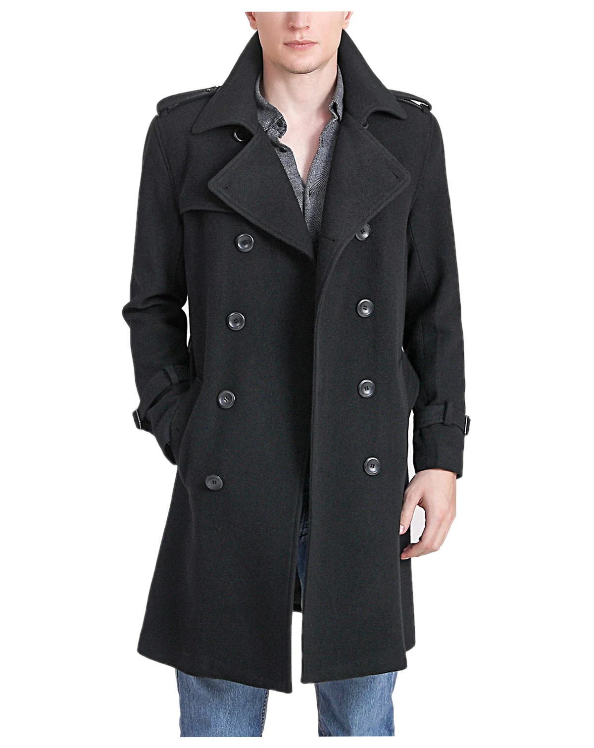 Men Jake Wool Blend Trench Coat