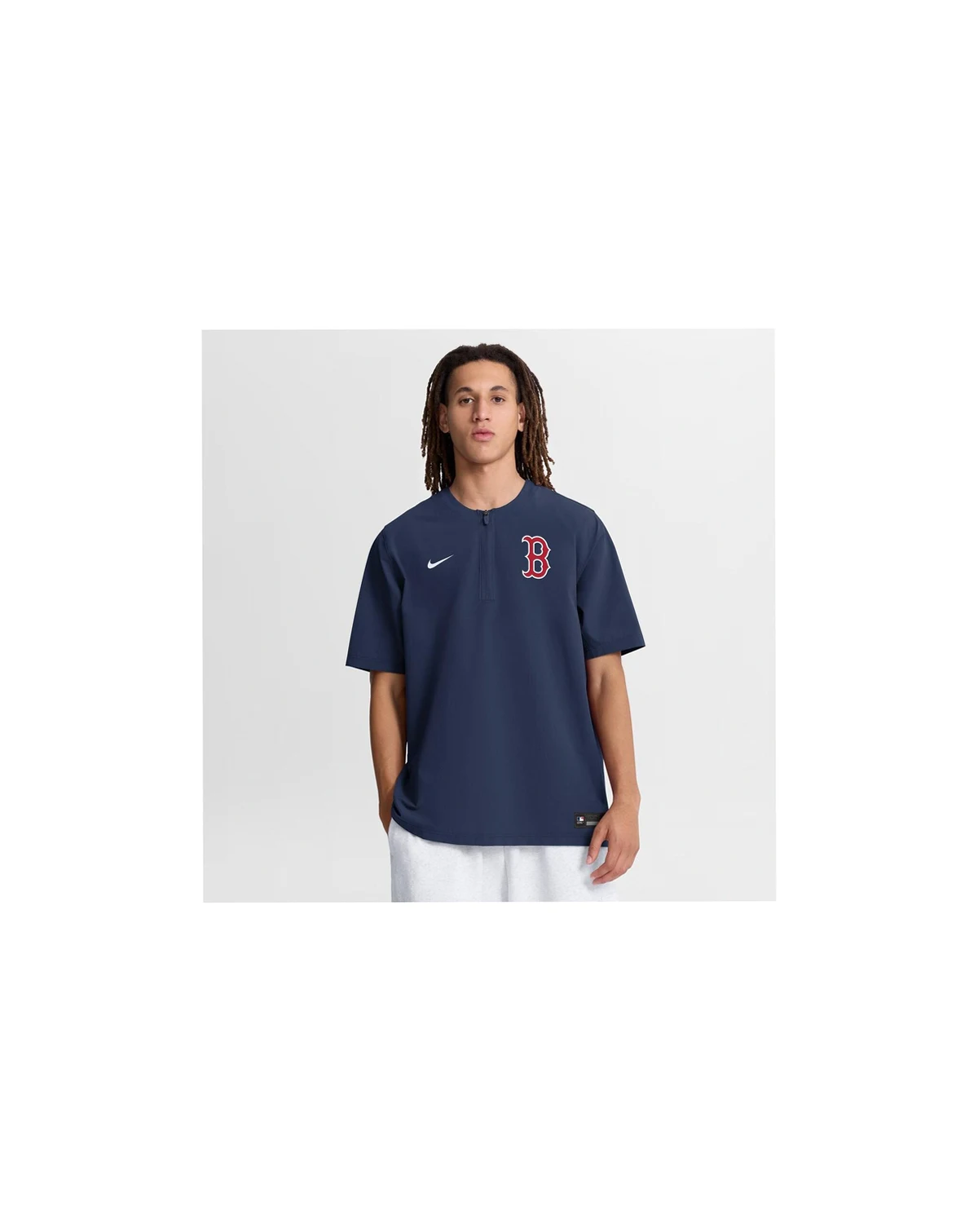 Men's Navy Boston Red Sox Authentic Collection Dri-FIT Quarter-Zip Windshirt