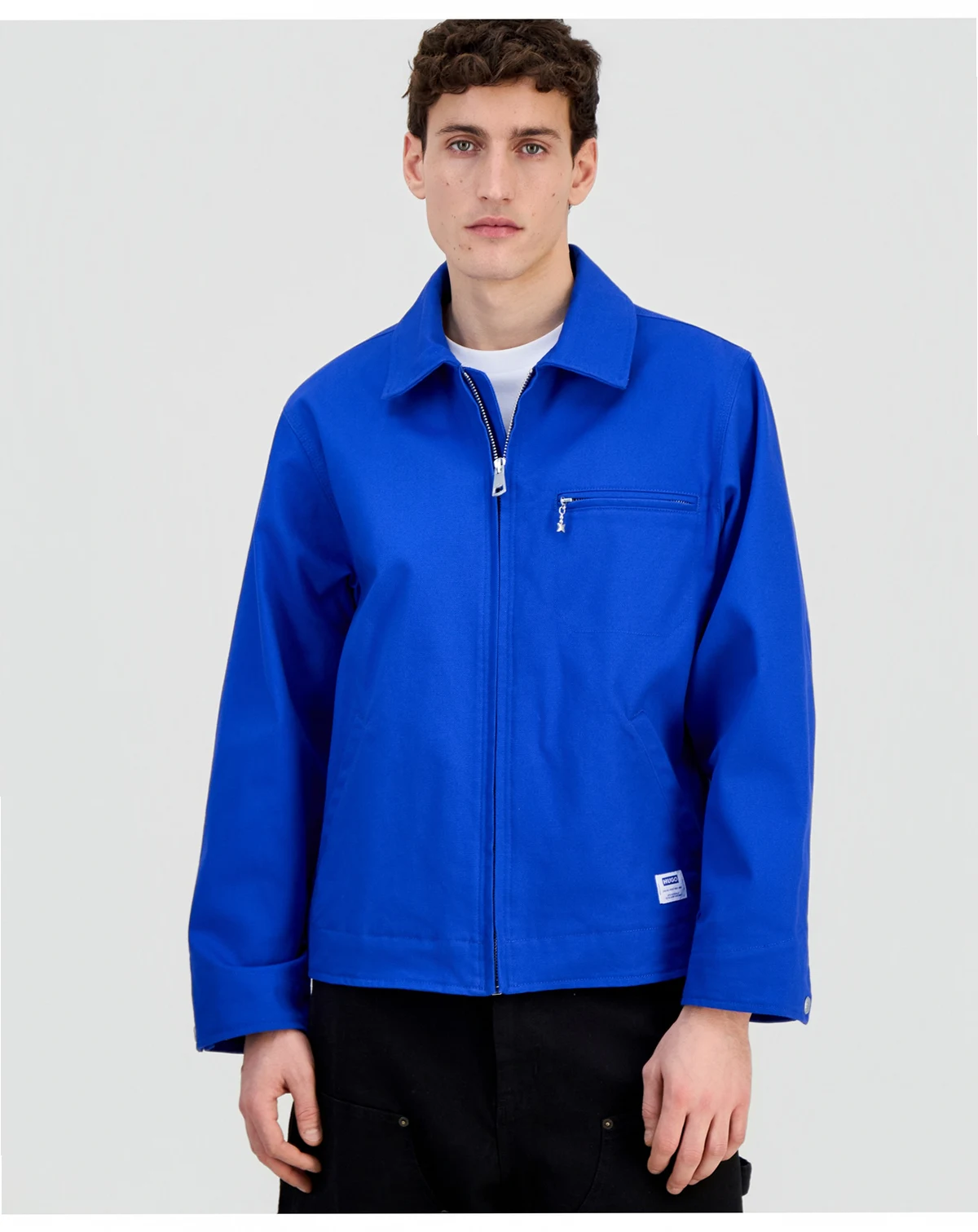 Men's Cotton-Blend Zip Jacket