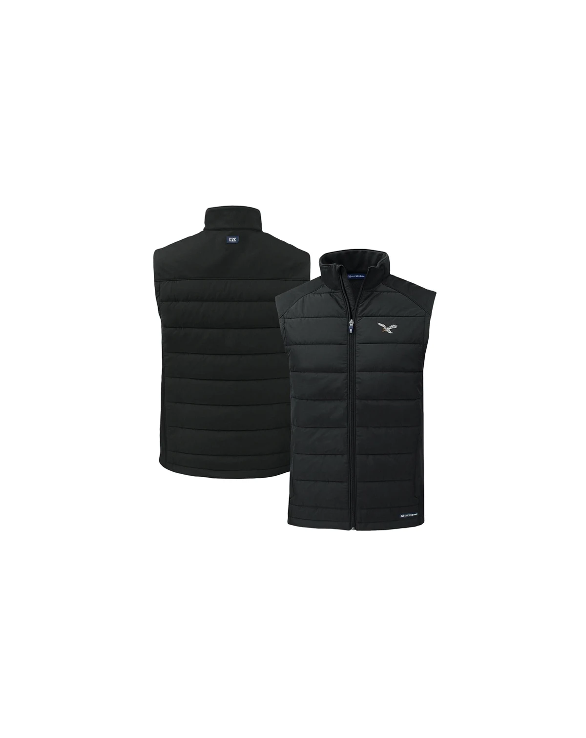 Men's Black Philadelphia Eagles Throwback Evoke Hybrid Eco Softshell Full-Zip Vest