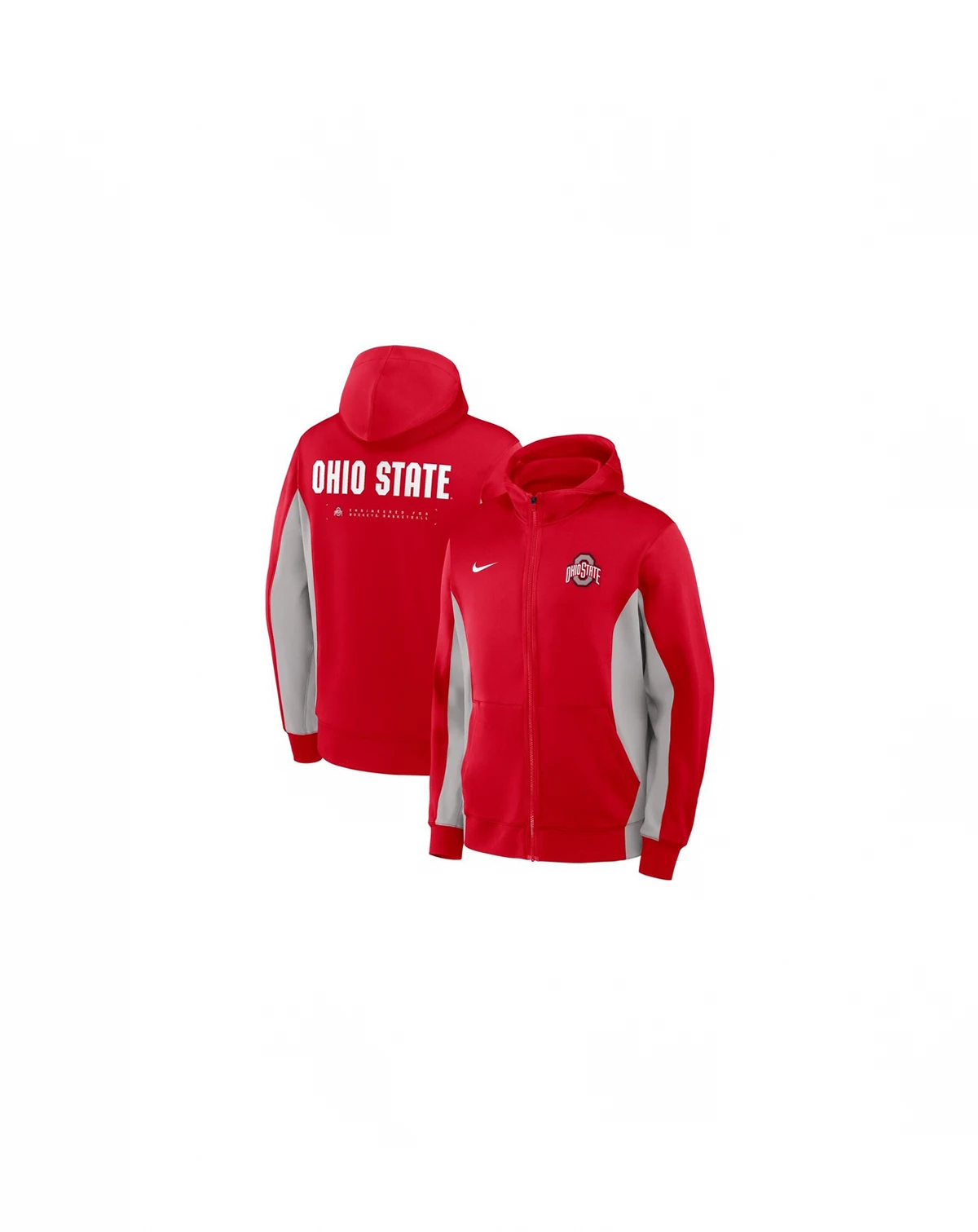 Men's Scarlet/Gray Ohio State Buckeyes Dri-FIT Game Full-Zip Hoodie Jacket