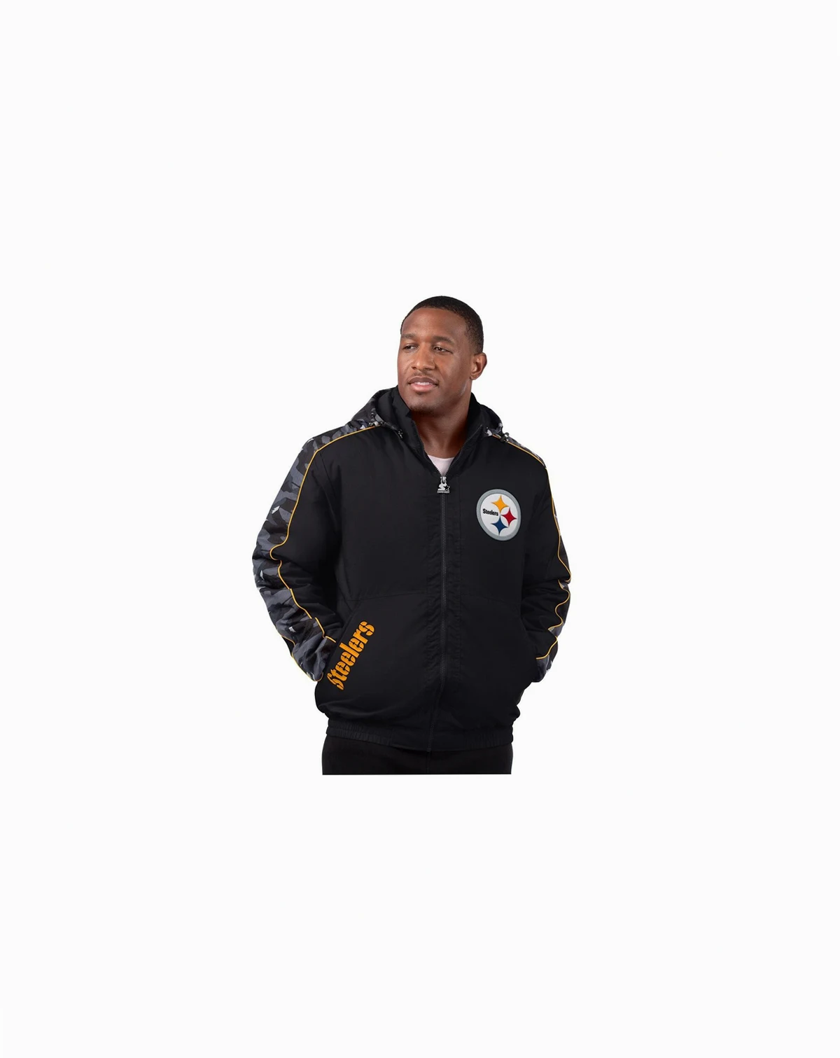 Men's Black Pittsburgh Steelers Thursday Night Gridiron Full-Zip Jacket