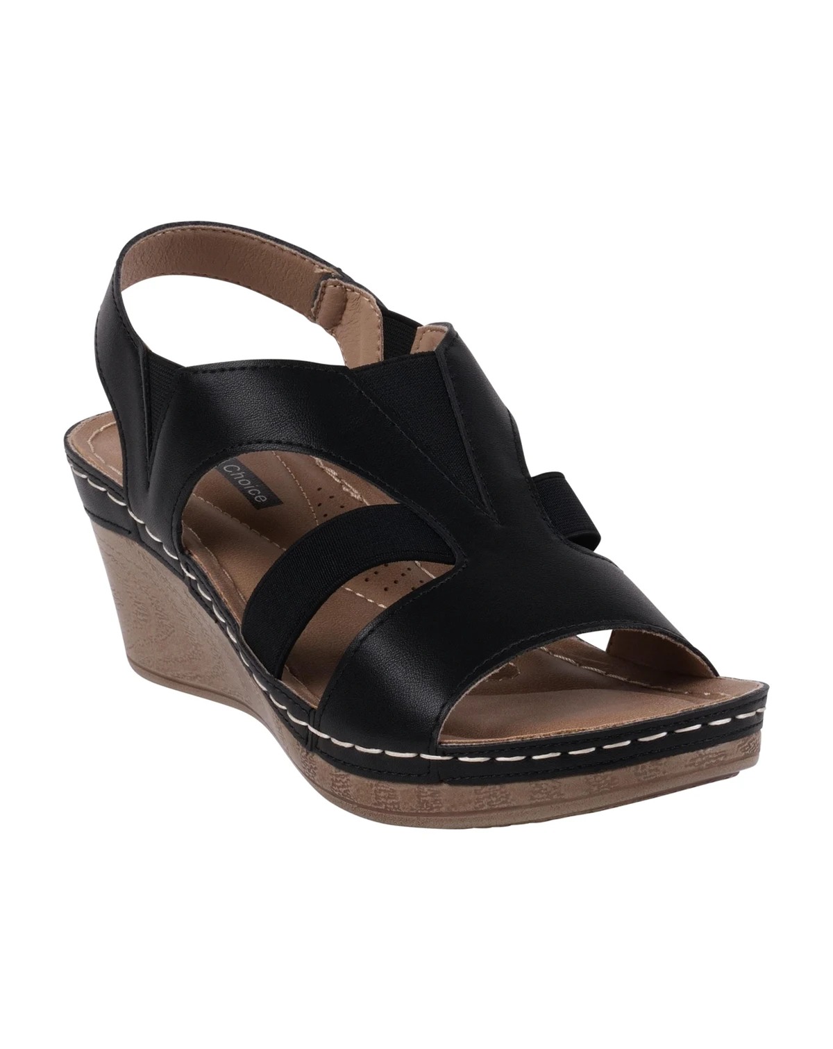 Women's Banks Cut Out Slingback Wedge Sandals