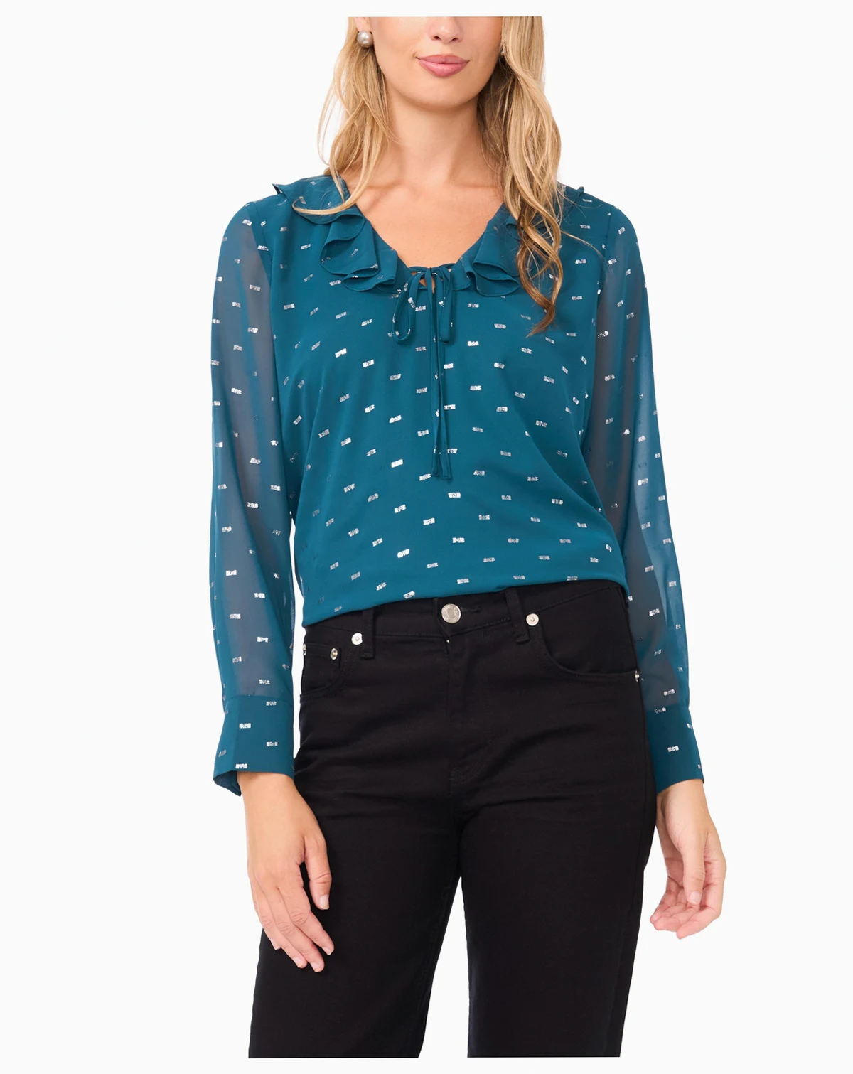 Women's Long-Sleeve V-Neck Top