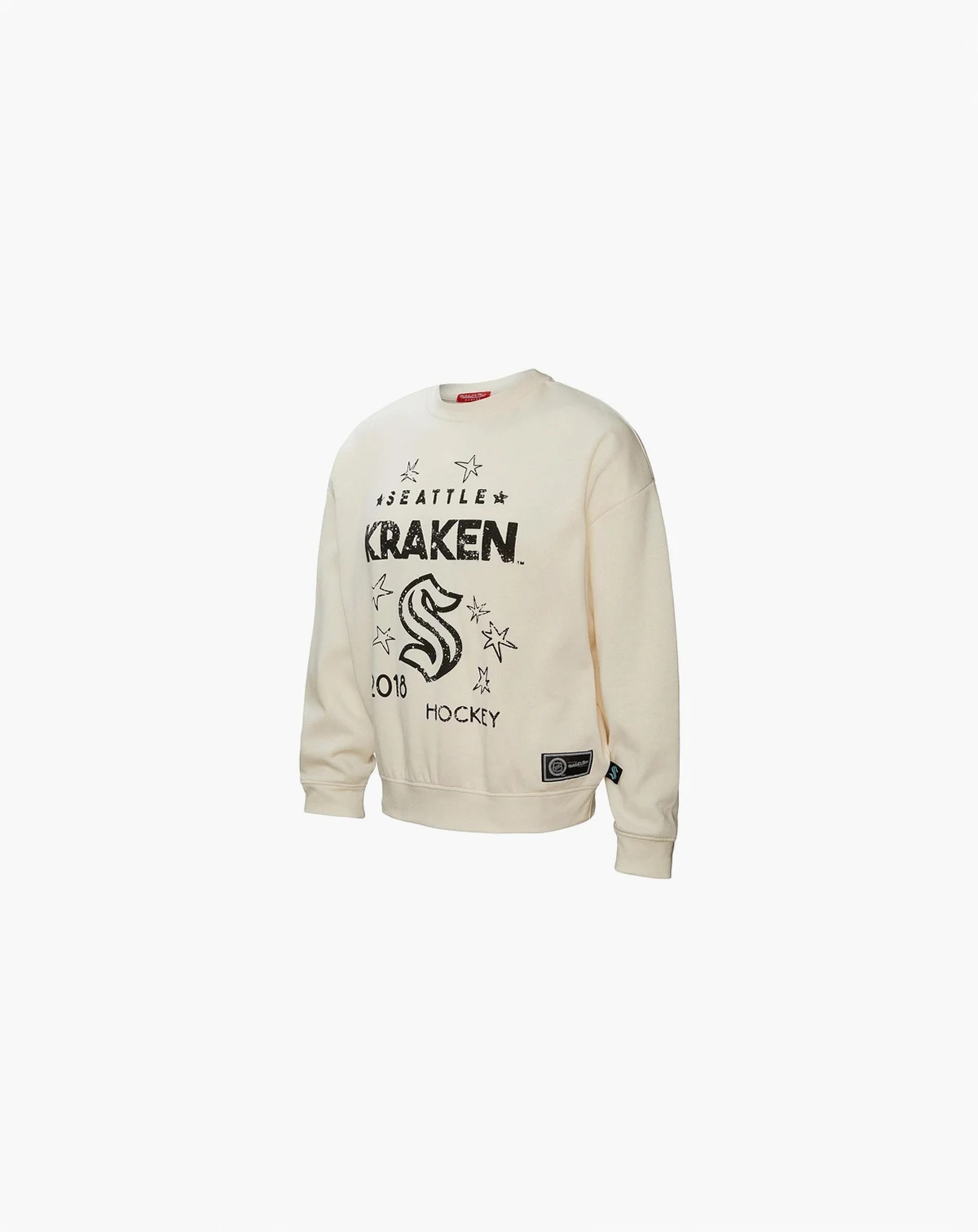 Women's Cream Seattle Kraken Logo 3.0 Pullover Sweatshirt