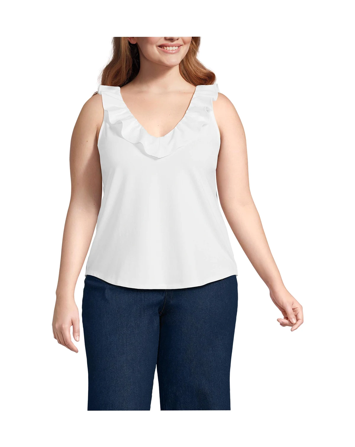 Plus Size Lightweight Jersey Tank Top