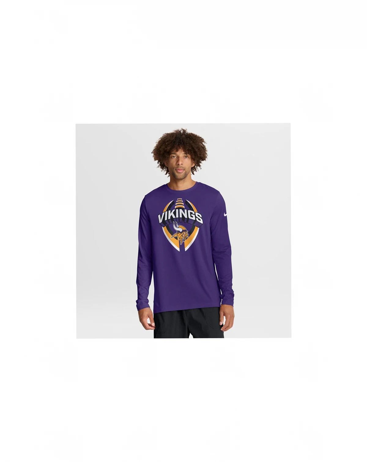 Men's Purple Minnesota Vikings Primetime Legend Icon Performance Long Sleeve T-Shirt