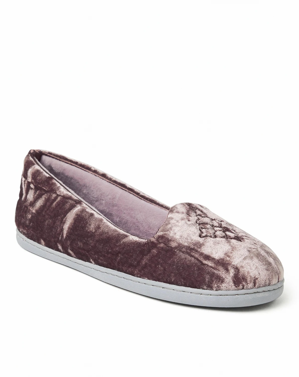 Womens Rebecca Microfiber Velour Closed Back House Slipper