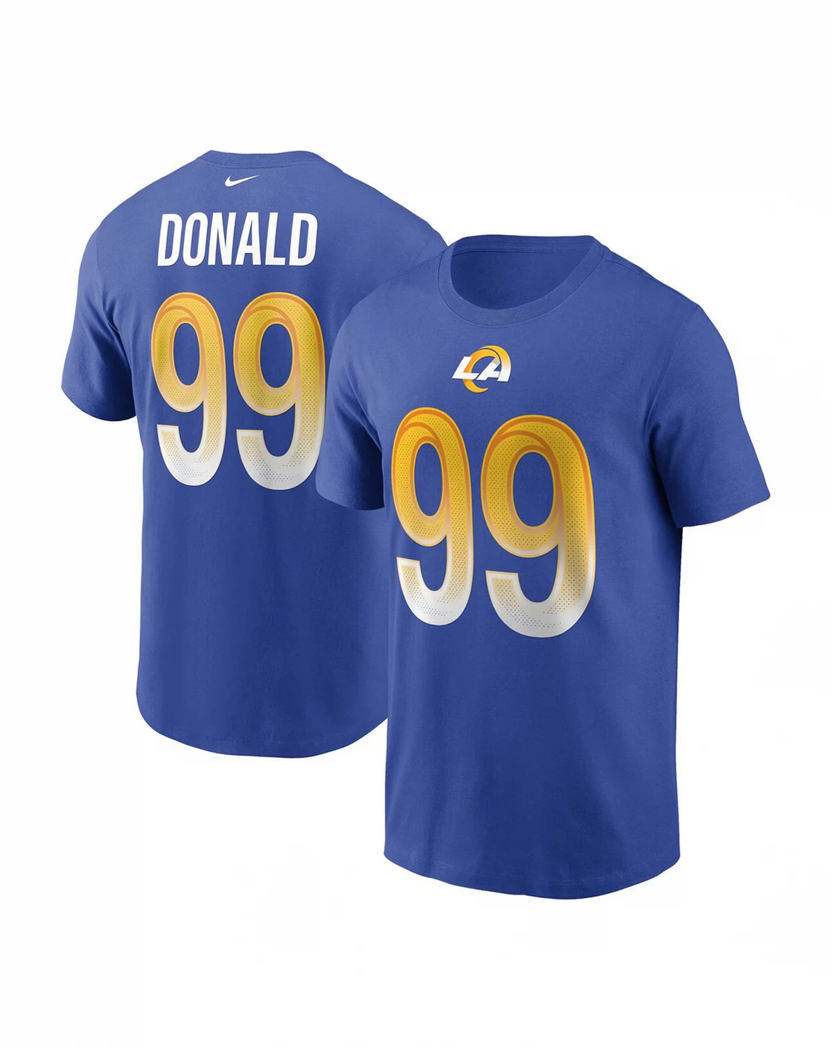 Men's Aaron Donald Royal Los Angeles Rams Name and Number T-shirt