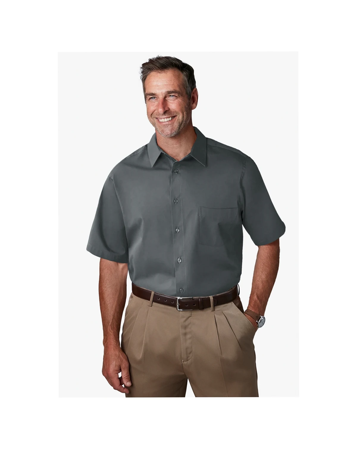 Big & Tall Wrinkle-Free Short-Sleeve Dress Shirt