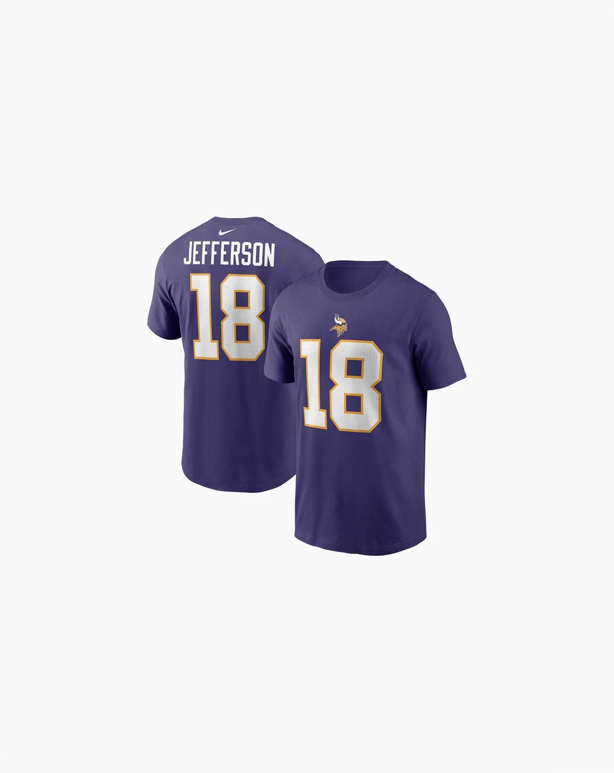 Men's Justin Jefferson Purple Minnesota Vikings Classic Player Name and Number T-shirt