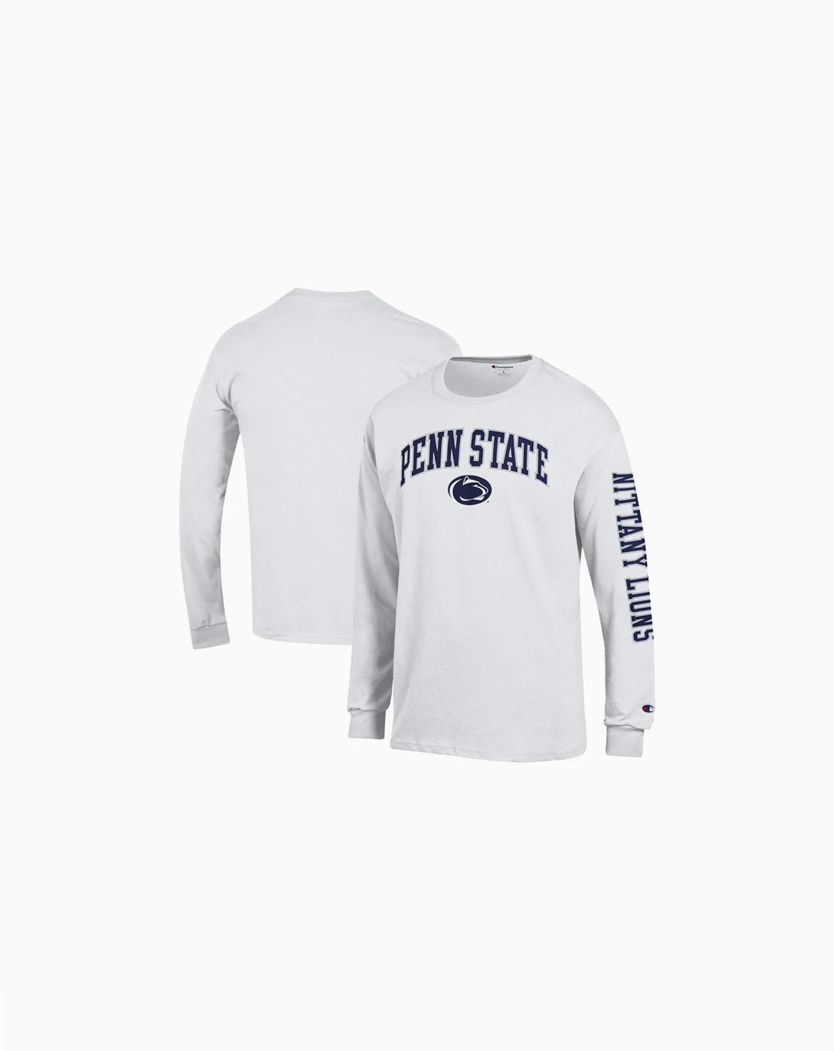 Men's White Penn State Nittany Lions Arch Over Logo 2-Hit Long Sleeve T-Shirt