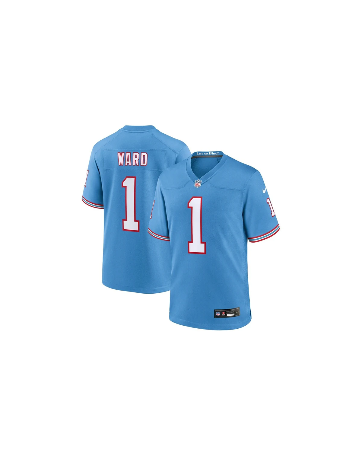 Men's Cameron Ward Light Blue Tennessee Titans 2025 NFL Draft First Round Pick Game Jersey