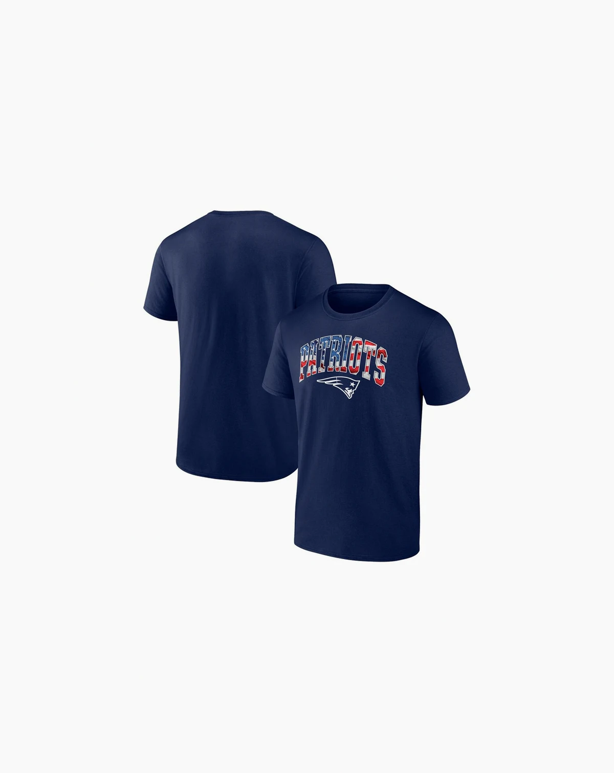 Men's Navy New England Patriots Banner Wave Logo T-shirt