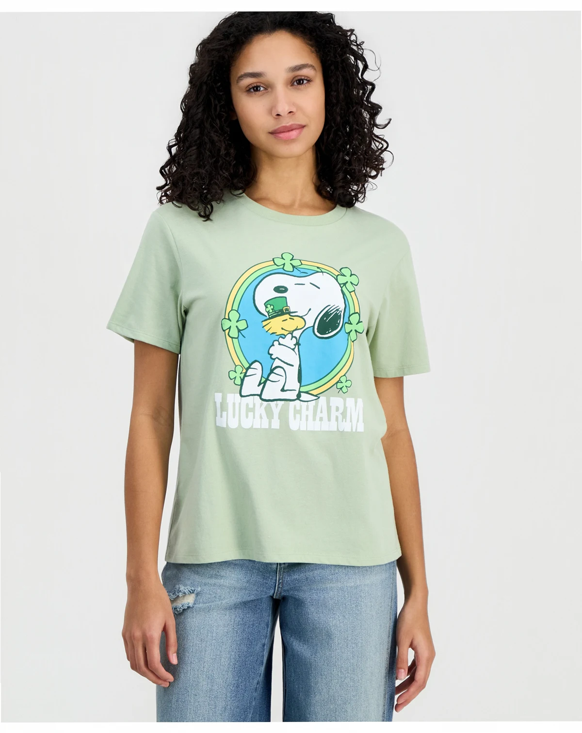 Juniors' Lucky Charm Snoopy T-Shirt