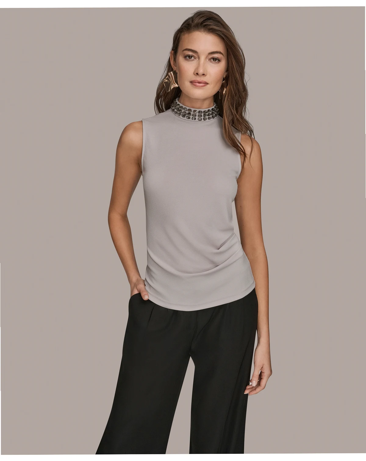 Women's Embellished Sleeveless Top