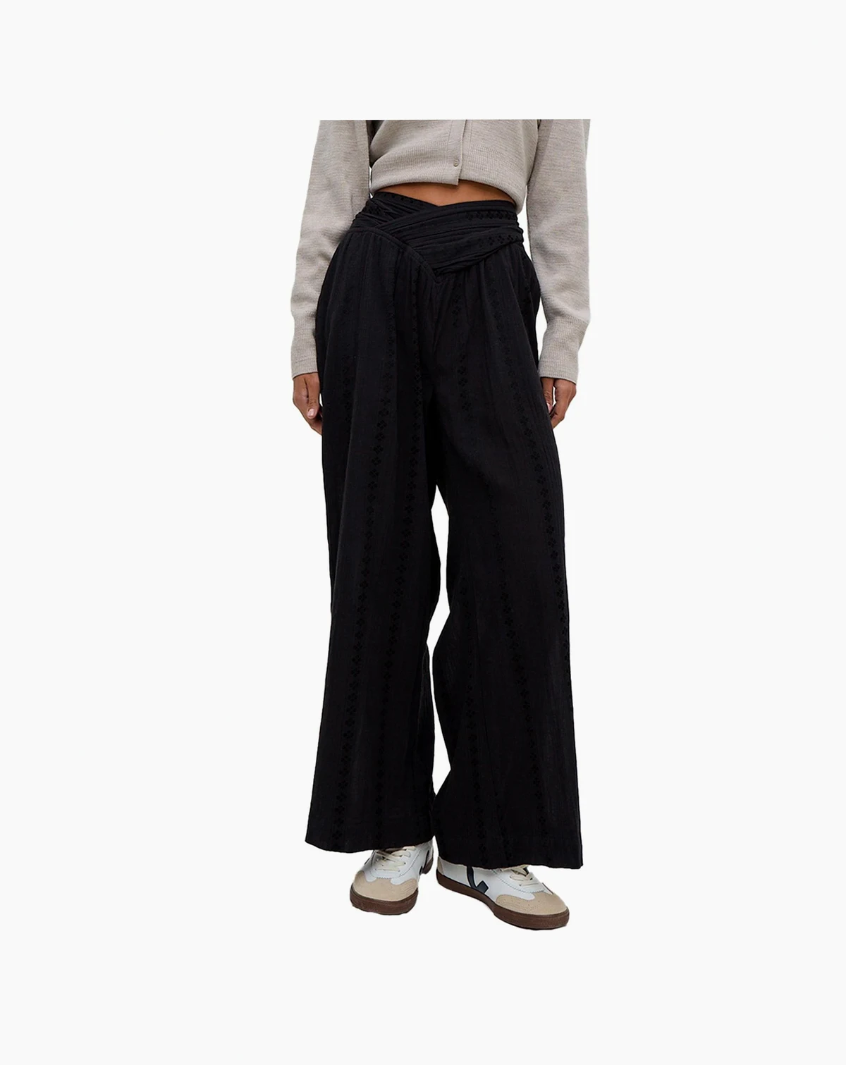 Women's Farrah Wide Leg Jacquard Trouser
