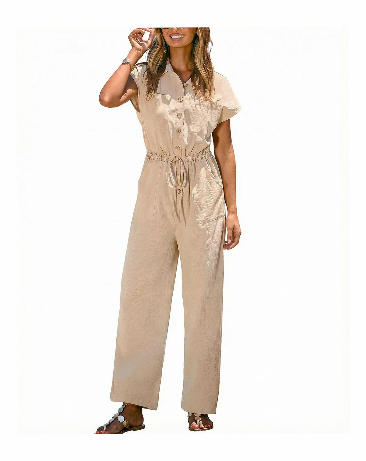 Women's My Pleasure Beige Jumpsuit