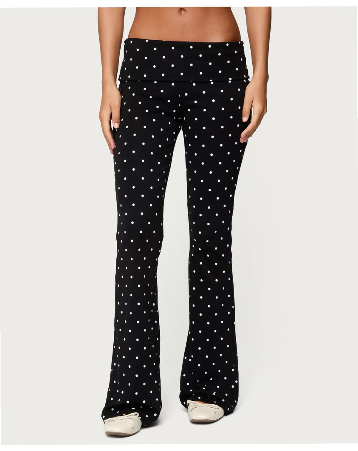 Women's Daliya Polka Dot Fold Over Pants