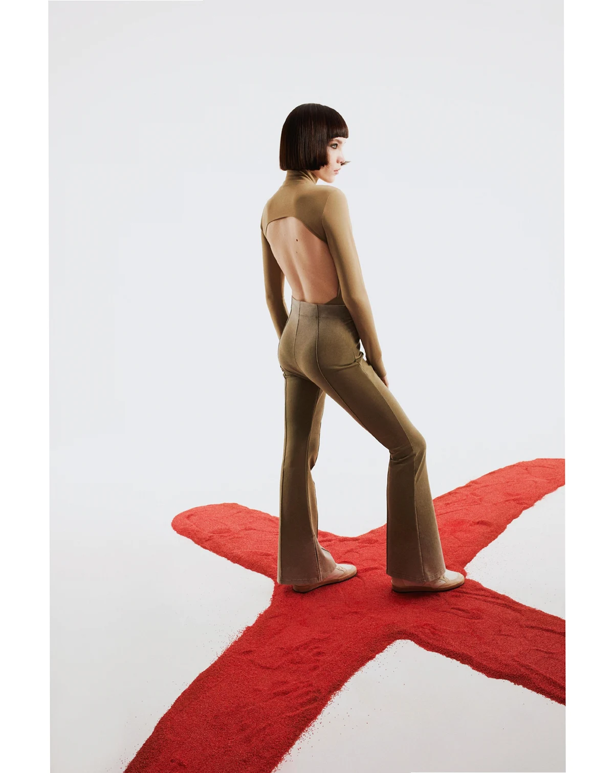 Women's Cotton Acid Washed Flare Sweatpant