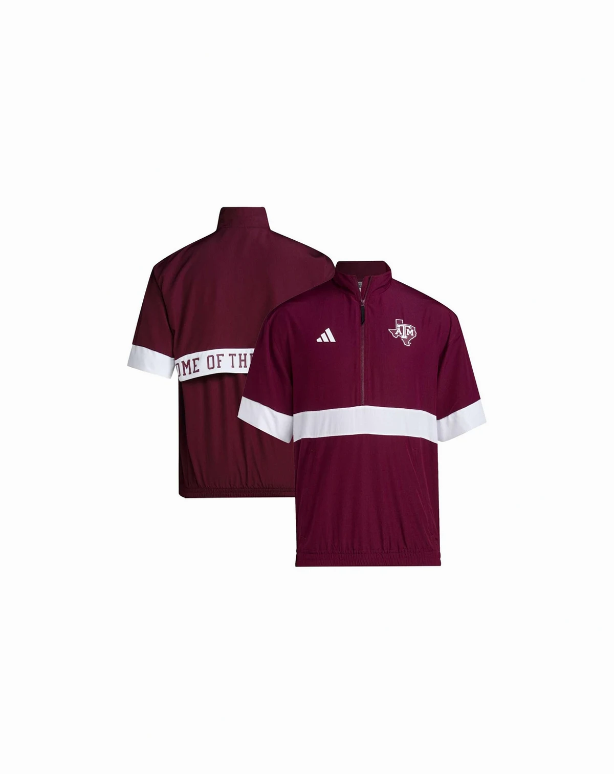 Men's Maroon Texas A&M Aggies Strategy Short Sleeve Half-Zip Jacket